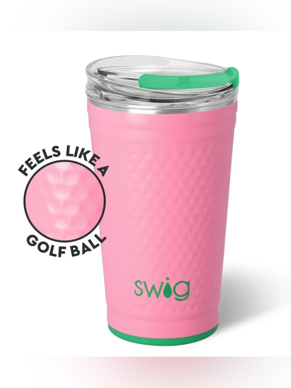 AZALEA PINK GOLF BALL CUP 24OZ - SWIGLIFE